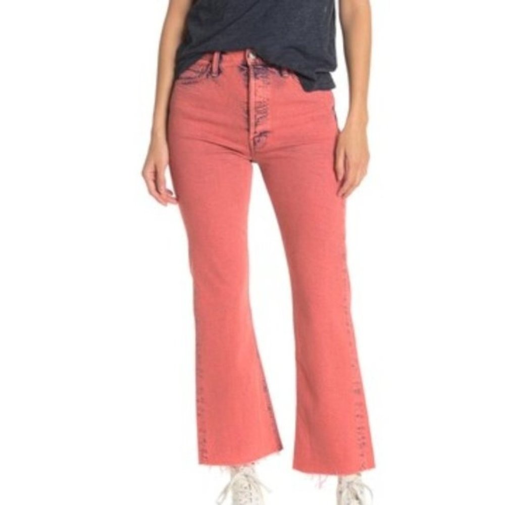 MOTHER Tripper High Waist Fray Hem Ankle Jeans 30